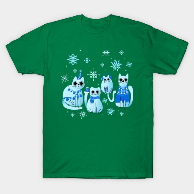 Winter Cats T-Shirt by Design Make Repeat